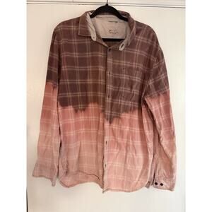 Vans Women's Long Sleeve Plaid Button Up Blouse Size XL